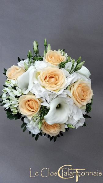 bouquet-de mariée-roses-saumon-callas-et-hortensia-blanc-et-bouvardia